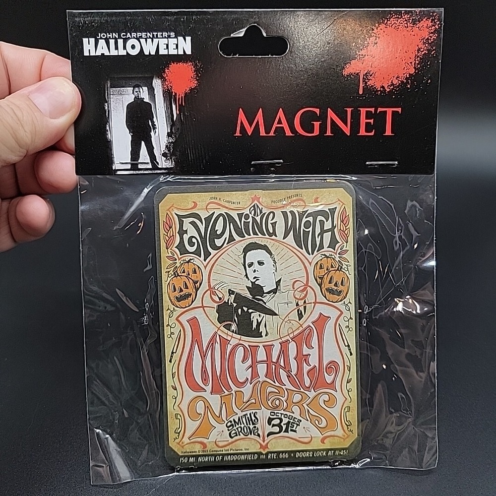 An Evening With Michael Myers Magnet Halloween Concert Poster Style Fridge Car
